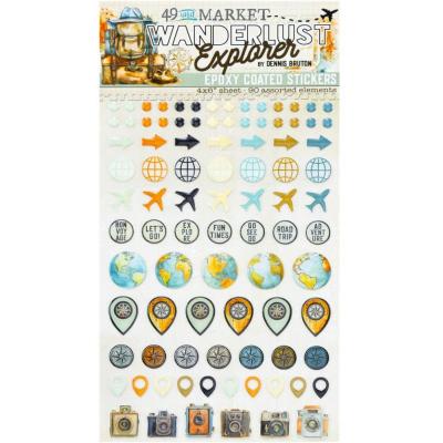 49 And Market Wanderlust Explorer - Epoxy Stickers
